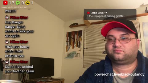 07/22/25 Blackout Andy VOD: "6 pack stream Free TTS"