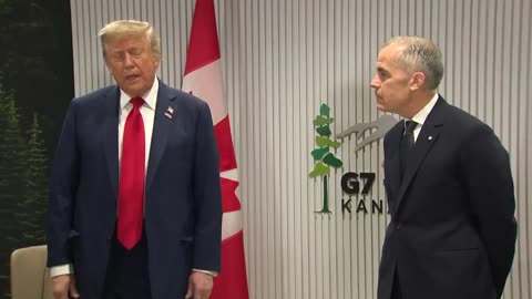 Trump meets with Canadian Prime Minister Mark Carney at the G7 Summit