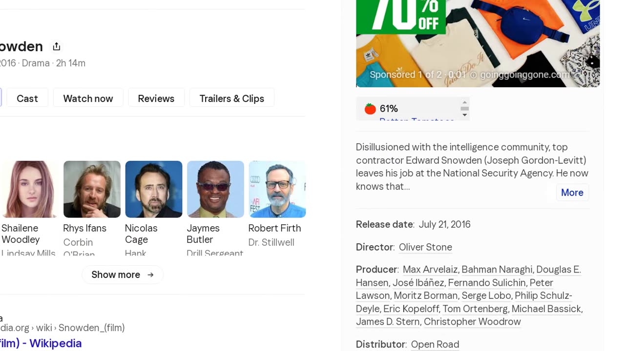 Snowden is a 2016