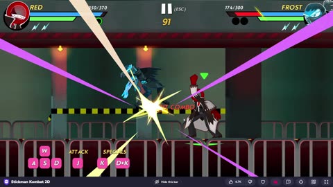 Stickman Kombat 2D - gameplay Online Fighting game Martial arts