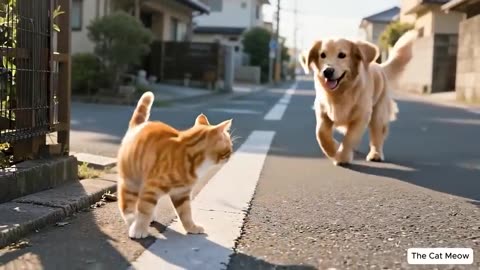 Ginger Sees Mama Cat Working Hard — Becomes a Little Transporter