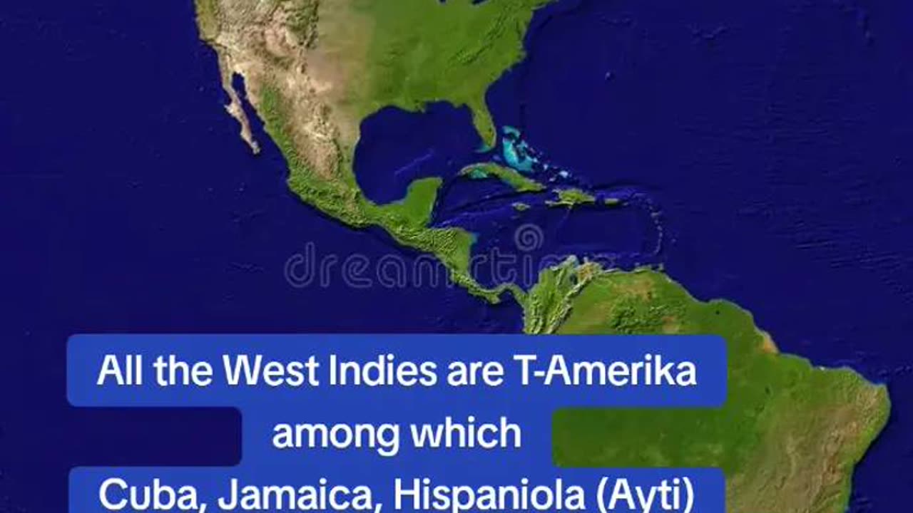 All the West Indies are Ta-AMERIKA -- One United sentient BEING