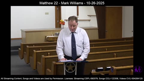 Matthew 22 - Mark Williams - 10-26-2025