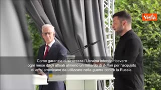 NOTIZIE DAL MONDO Zelensky;'Garanzie di sicurezza Ucraina?Puntiamo a un miliardo al mese di armi NATO da USA'...che pagherà l'Europa...