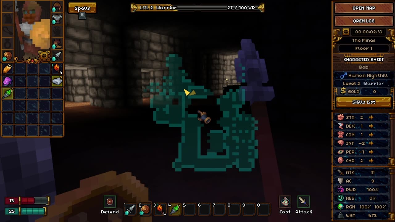 Bob Is About To Die | Episode 1: Human Warrior | Barony Gameplay