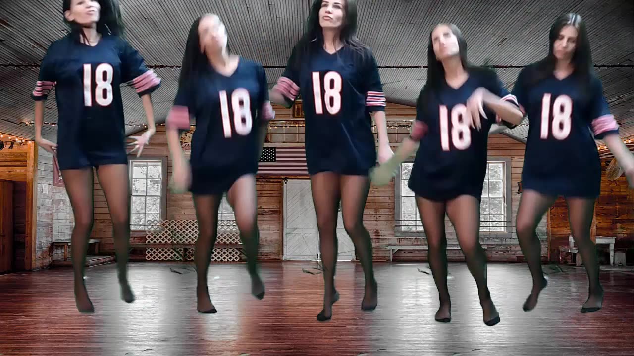 miss kristina works out to "addicted to love".
