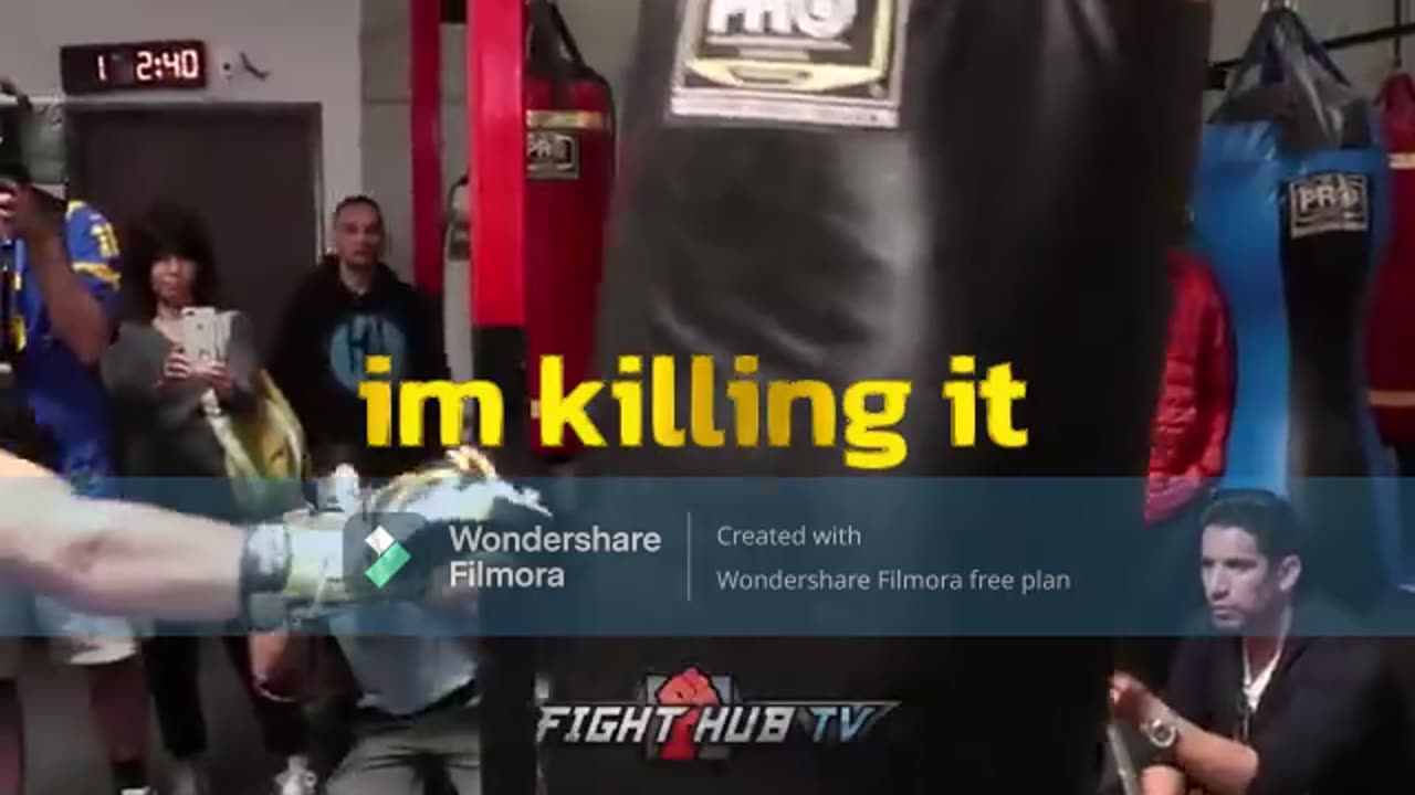 VASYL LOMACHENKO THROWING BEAUTIFUL HOOKS ON HEAVY BAG