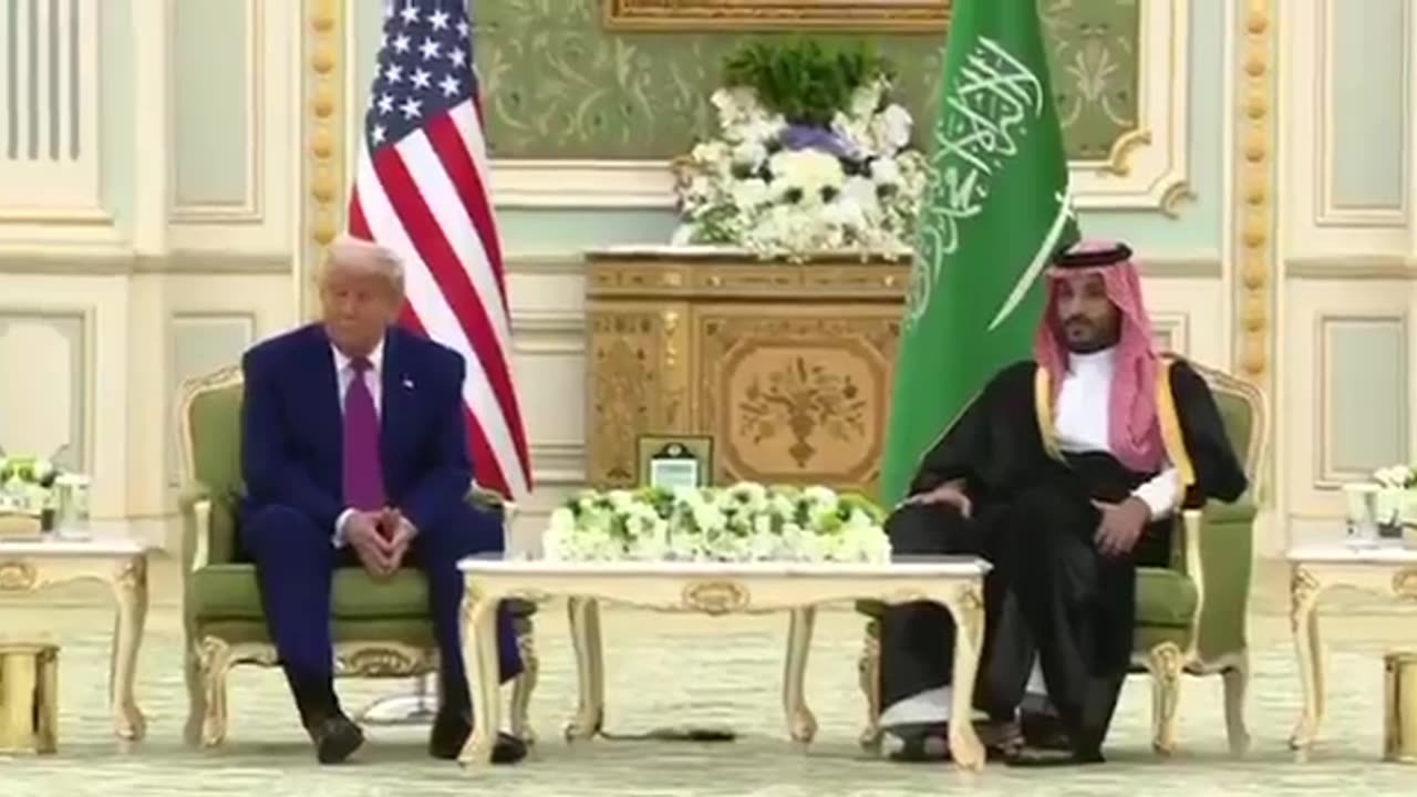 Trump signs strategic economic partnership with Saudi Arabia.