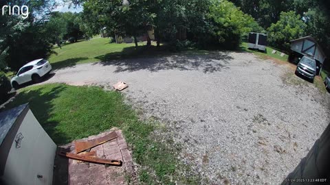 Amazon Driver Runs Over Package