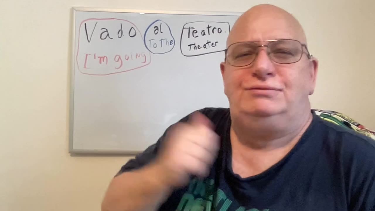 Vado al teatro.