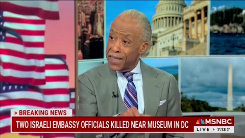 Al Sharpton Invokes George Floyd After Pro-Hamas Attack That Killed 2 Israeli Embassy Employees