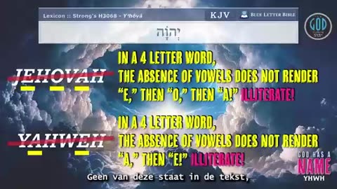 God Has A Name, YHWH, IN 12 MINUTES. How to Pronounce What Is the Precedence (Dutch/NL Subs)