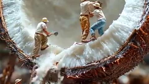 A smoll villager harvest their big fruit 🍓