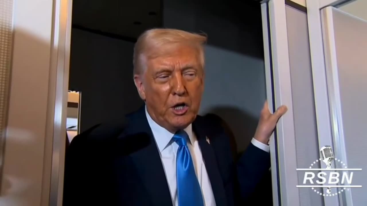 Air Force One Ambush Interview : President Trump On Tariffs.