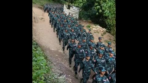 🚶‍♂️🌿 Myanmar War | Danu Liberation Front Trainees March in Shan | RCF