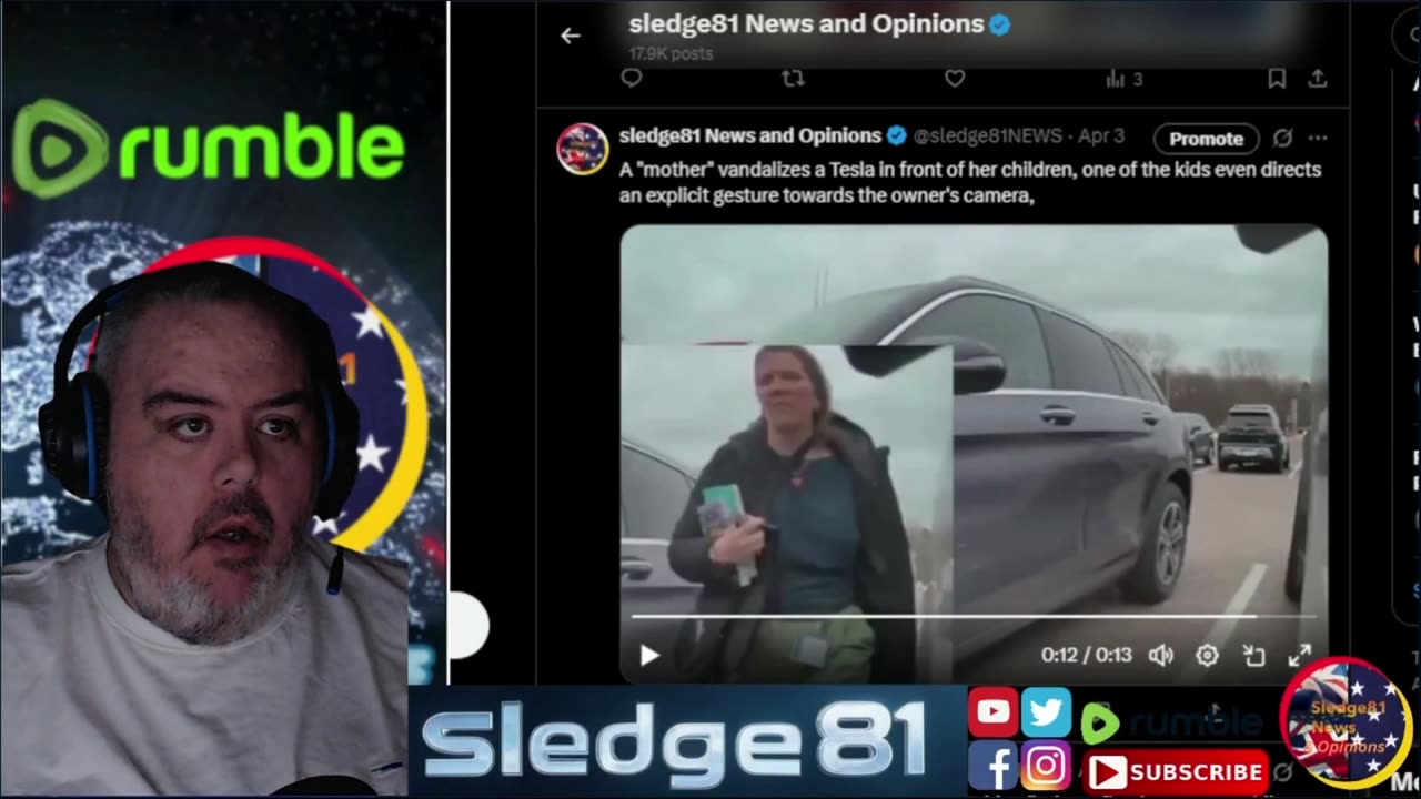 Mother with Kids attack Cyber Truck