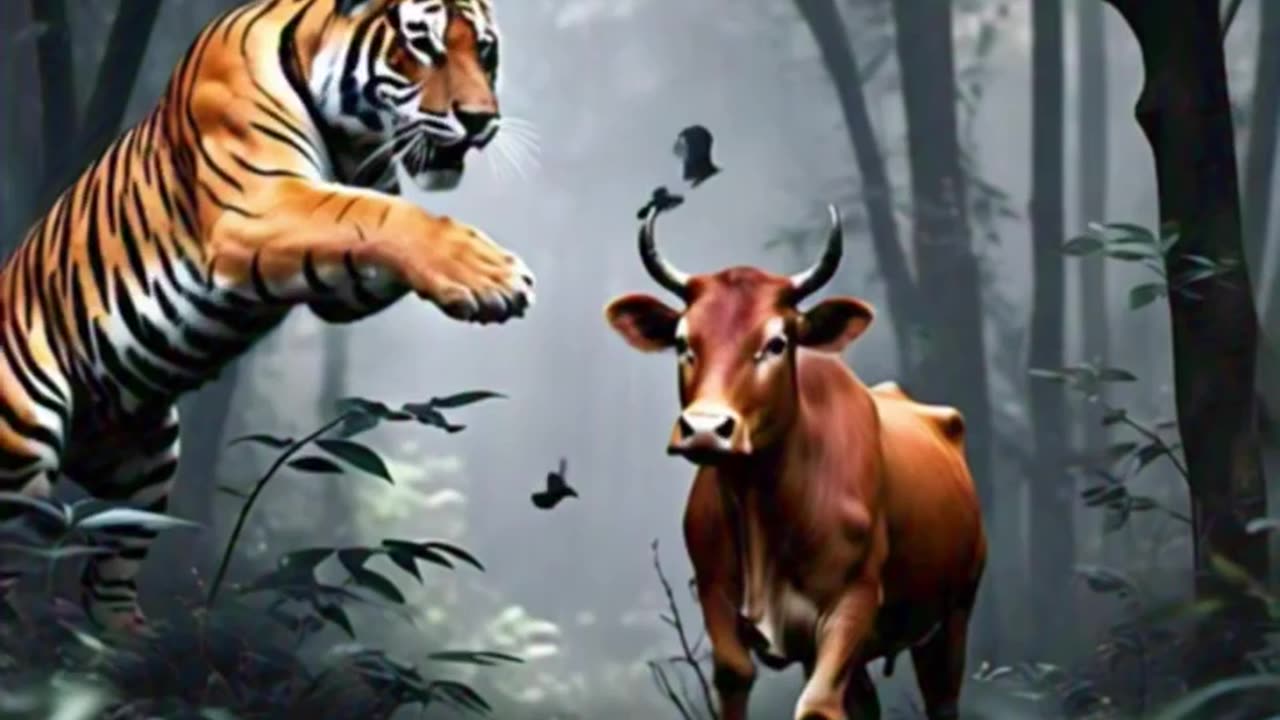 Lion and cow friendship ai generation #rumble #ai #alesalman17