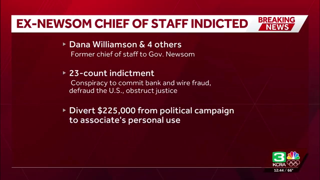 Dana Williamson, a former chief of staff for Gavin Newsom, is among multiple people arrested