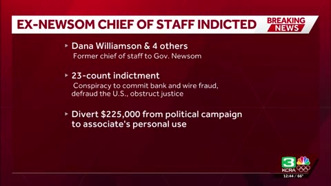 Dana Williamson, a former chief of staff for Gavin Newsom, is among multiple people arrested
