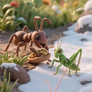 The Ant and the Grasshopper | English Moral Story