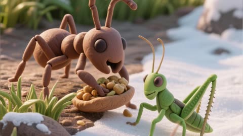 The Ant and the Grasshopper | English Moral Story