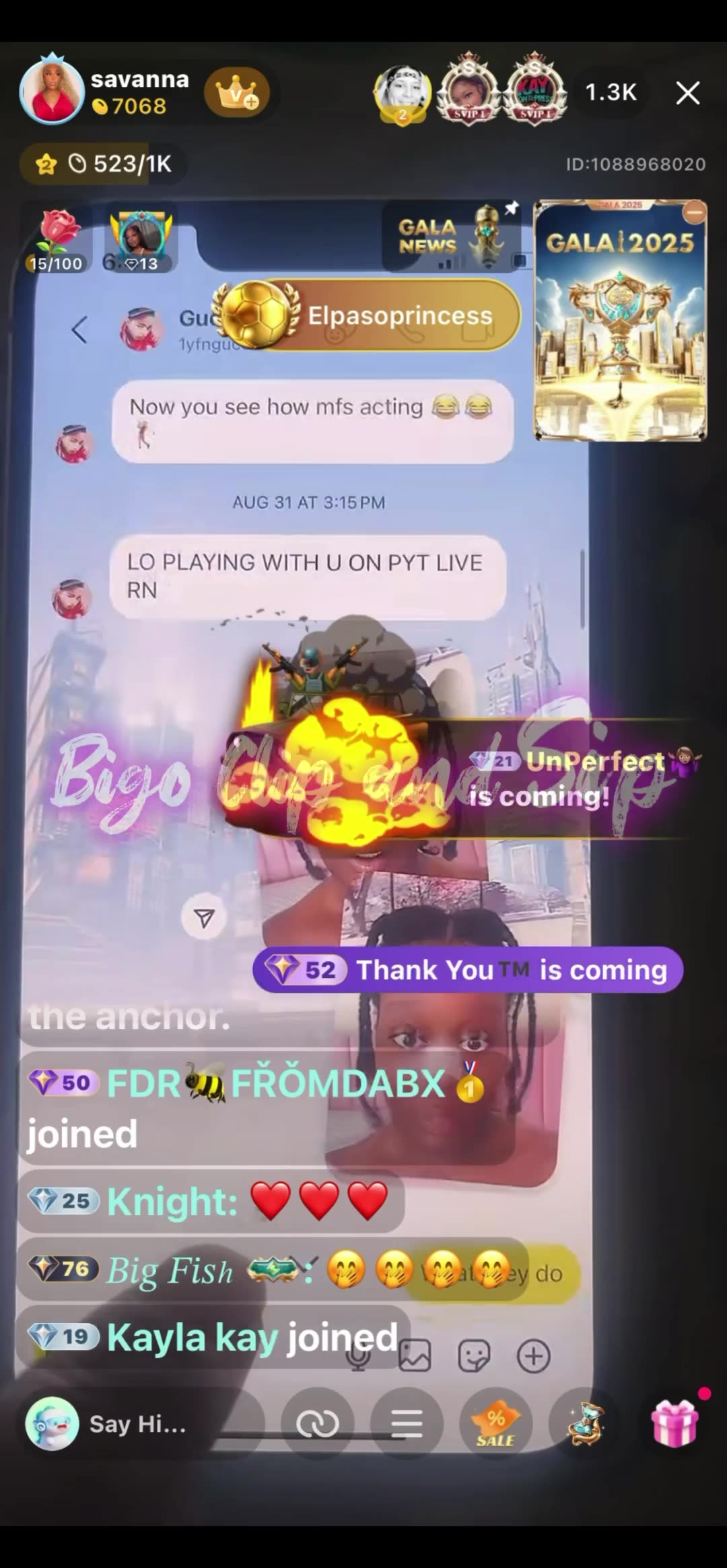 Savanna says shes on MadamLos head after moving across the street 12/1/25 #bigoclipandsip