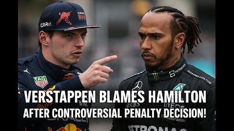 ⁠Verstappen Blames Hamilton After Controversial Penalty Decision!