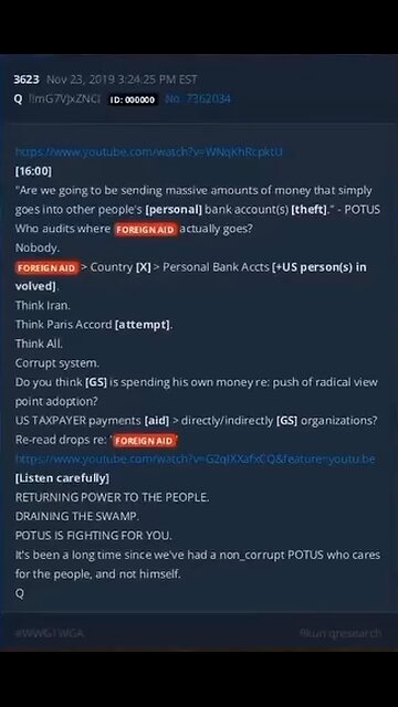 Q Post Report: 3623-11-23-2019 Power Back To The People - Nasara Gesara