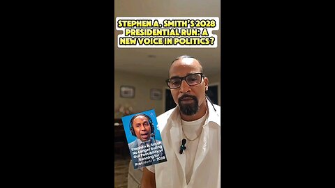 Stephen A. Smith’s 2028 Presidential Run: A New Voice in Politics❓❓❓