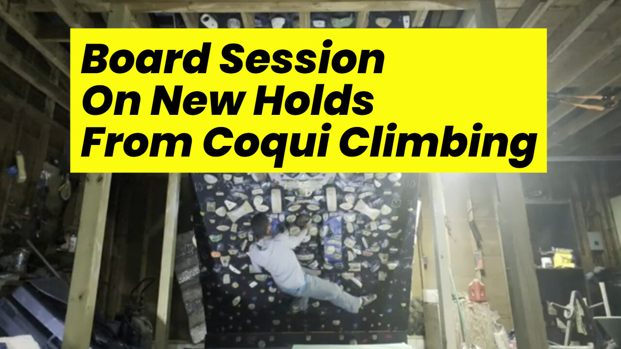 Climbing Session On New Black Walnut Holds From Coqui Climbing