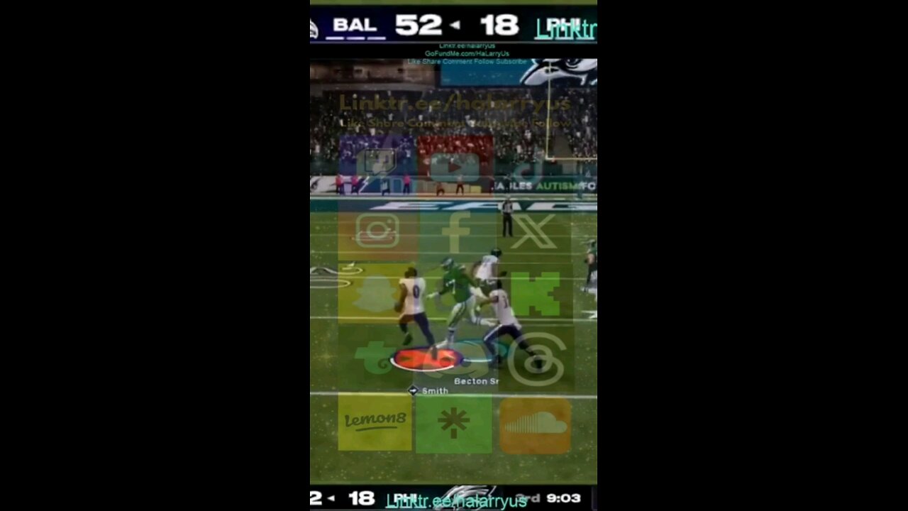 Pick 6 Bal 58 vs Phi 18 #AllMadden #Madden25 #NFLmadden #madden