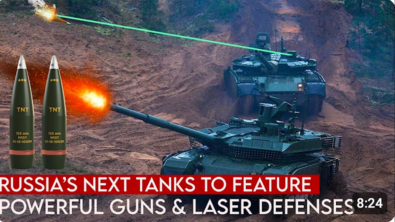 Russia's next generation tanks will be equipped with powerful cannons and laser defense