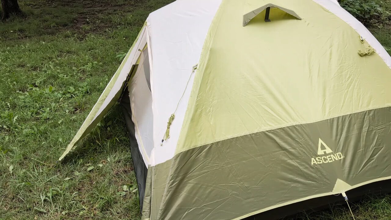 Rainy Tent Camping Overnight