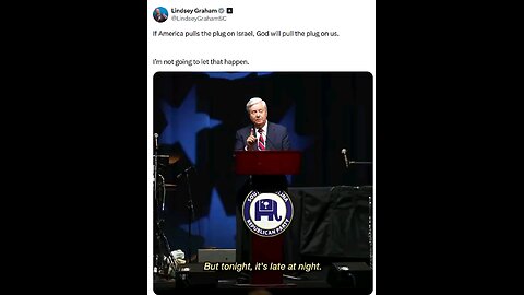 Listen carefully to Senator Graham’s words last night in South Carolina
