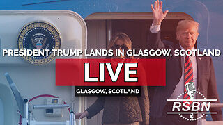 LIVE REPLAY: President Trump Lands in Glasgow, Scotland - 7/25/2025