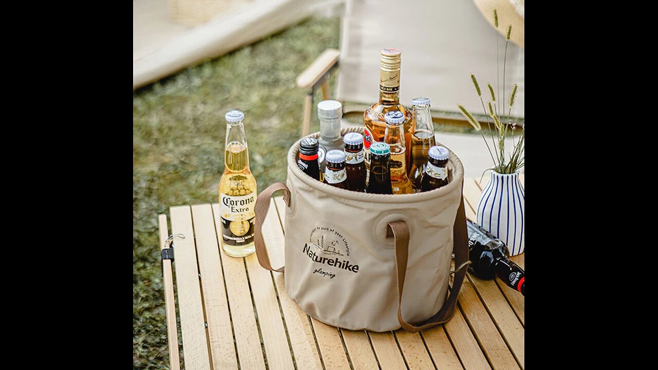 Portable Collapsible Bucket, for Camping, Hiking, Fishing & Travelling