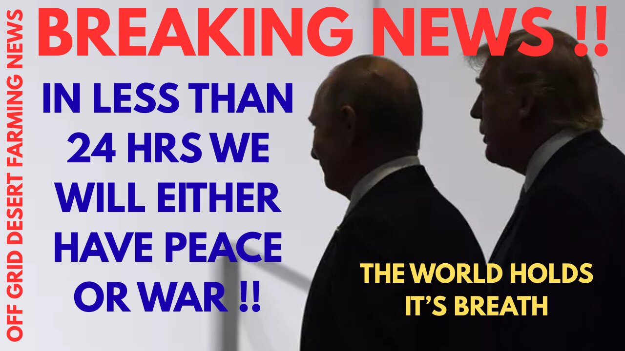 BREAKING NEWS !! 24 HRS TO EITHER TO PEACE OR WAR...IS THE ALASKA MEETING A TRAP FOR PUTIN ?