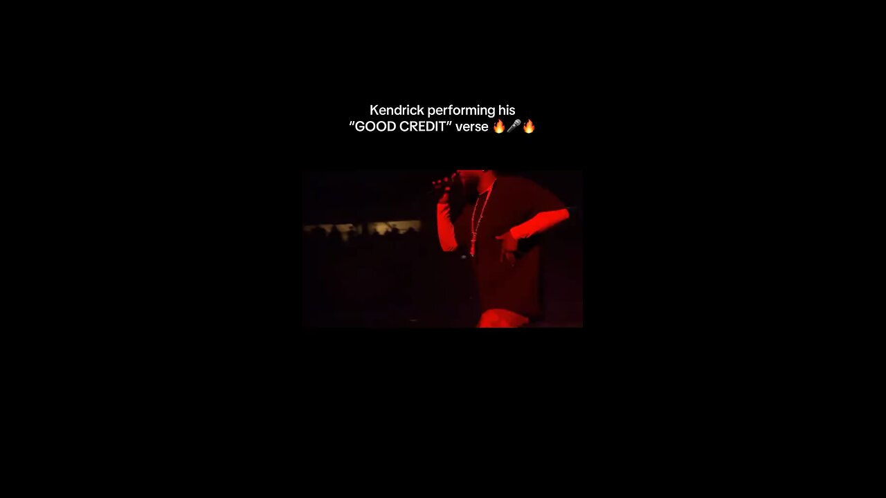 Kendrick Lamar Performing GOOD CREDIT verse