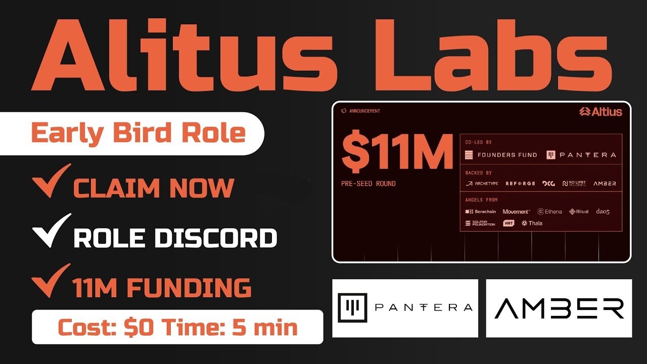 😱😱 Alitus Lab | Early Bird Role | $11M Funding | Full Guide Video