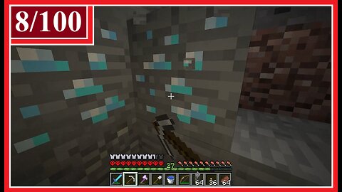 Hardcore Minecraft 1.8: Day 8/100 - Diamond Mining