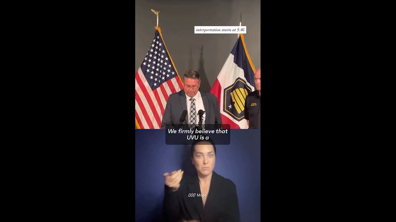 ASL interpreted - Utah DPS updates about Charlie Kirk's assassin