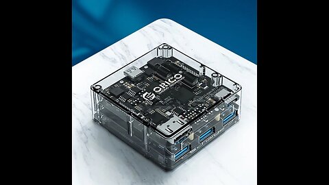 4-in-1 Transparent Docking Station, with HDMI, 3 USB & Type-C Ports, for Laptop, Phone, Home &Office