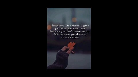 you deserve much more