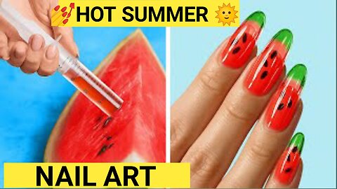 🍉 WATERMELON NAIL DESIGN 💅 HOT SUMMER NAIL TRENDS 🌞💕 LATEST Beauty Hacks You Need!