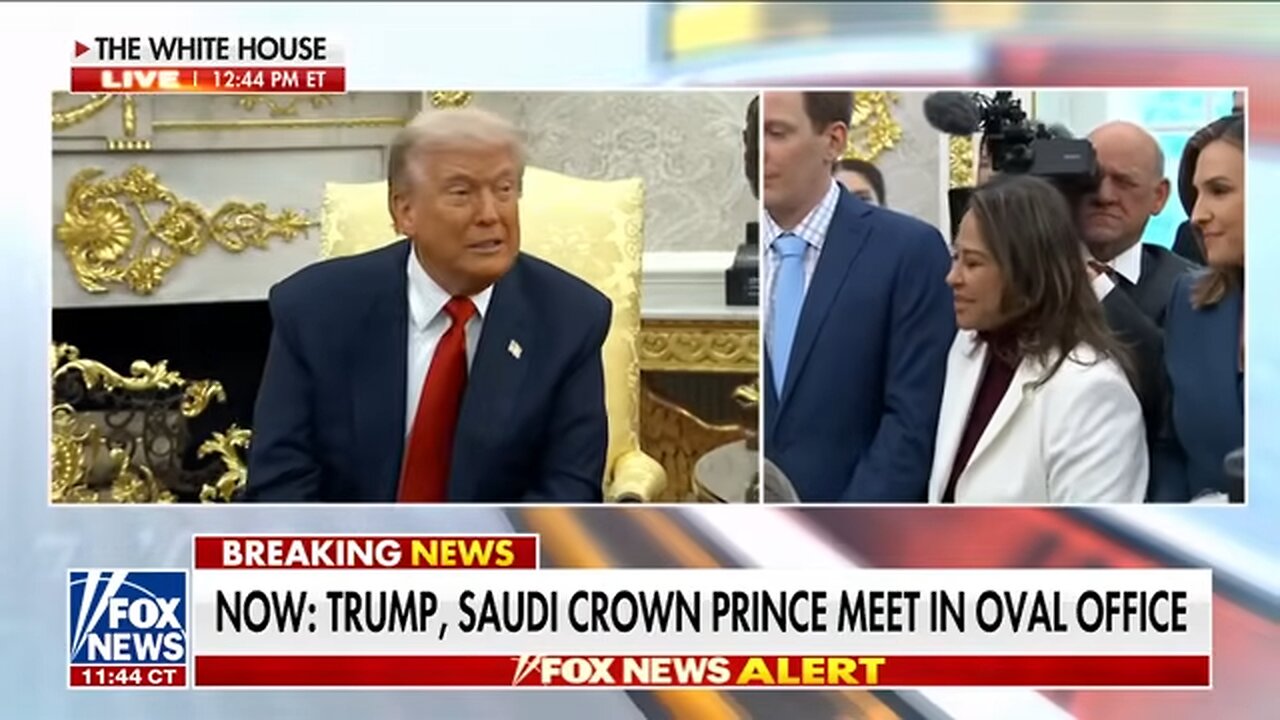 Trump SCOLDS reporters questions to Saudi crown prince