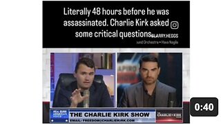 Literally 48 hours before his death. Charlie Kirk asked some critical questions