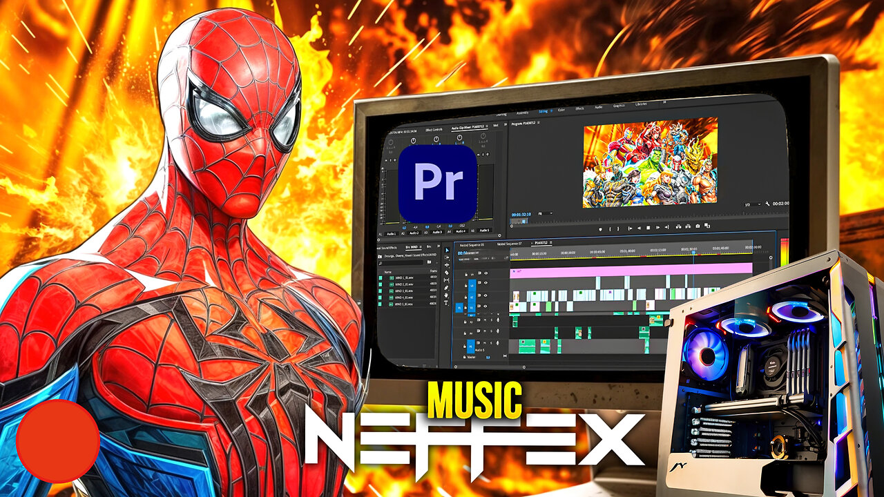 🔴LIVE - REMIXING NEFFEX MUSIC TO 20 MARVEL RIVALS DIAMOND CLIPS - 9 MIN FINAL VIDEO - ADOBE PREMIERE