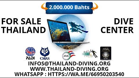 🐠 FOR SALE – Thailand Diving Pattaya ★ IDC Master Dive Academy Dive Center in Pattaya (Thailand)