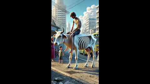 A Weak Boy And A Weak Cow..