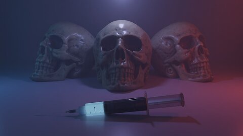 skull, bones and the syringe
